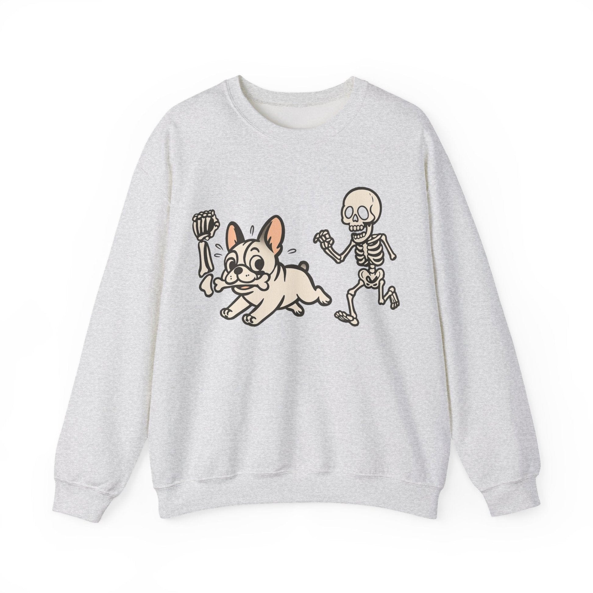 Printify Sweatshirt White French Bulldog Grave Robber Sweatshirt