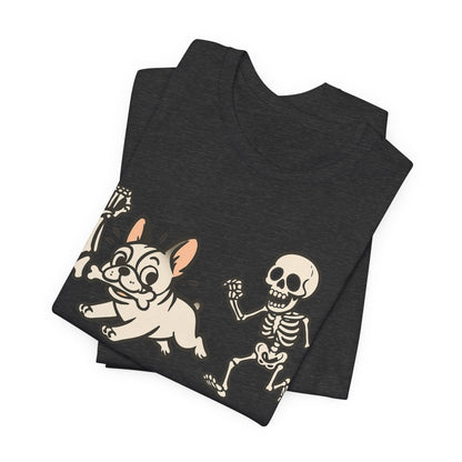 Printify T-Shirt White French Bulldog Grave Robber TShirt