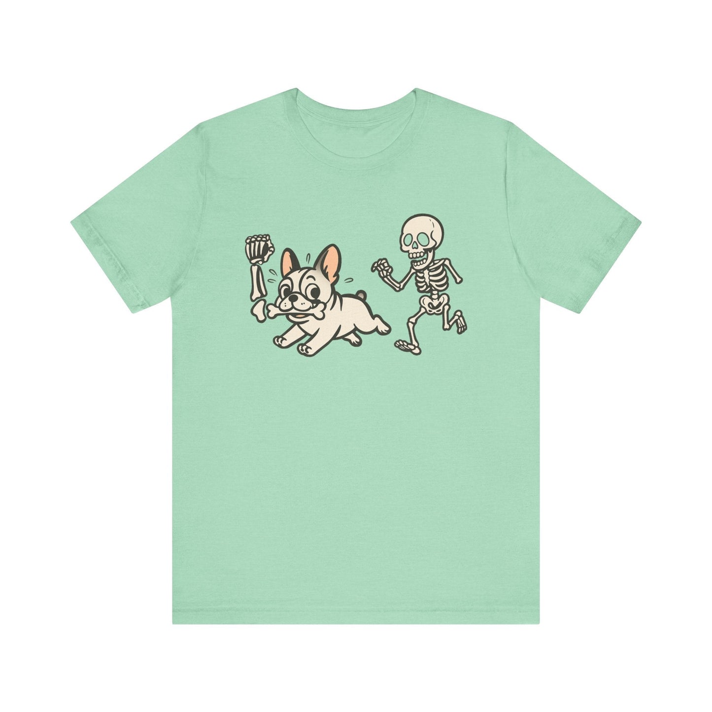 Printify T-Shirt White French Bulldog Grave Robber TShirt