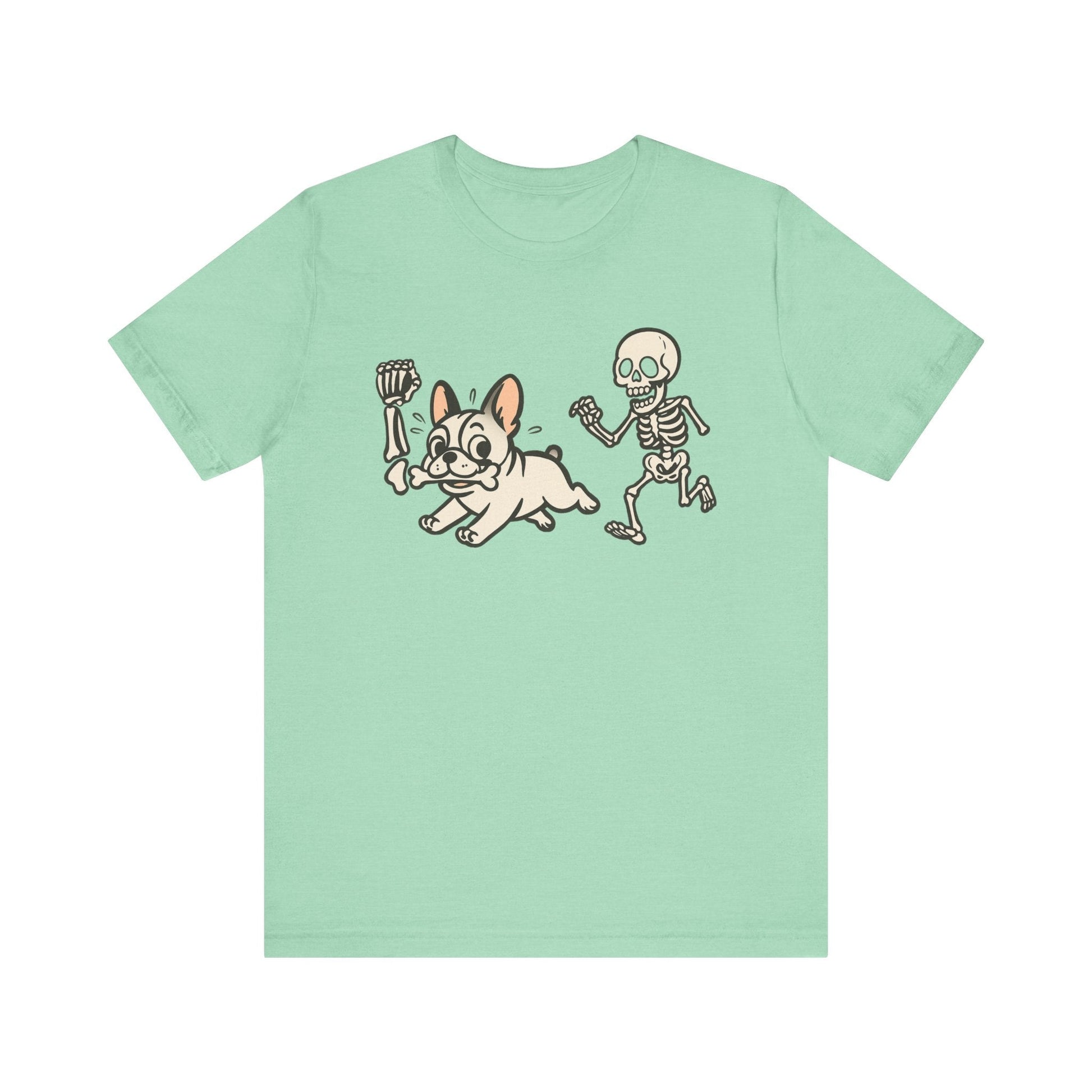 Printify T-Shirt White French Bulldog Grave Robber TShirt