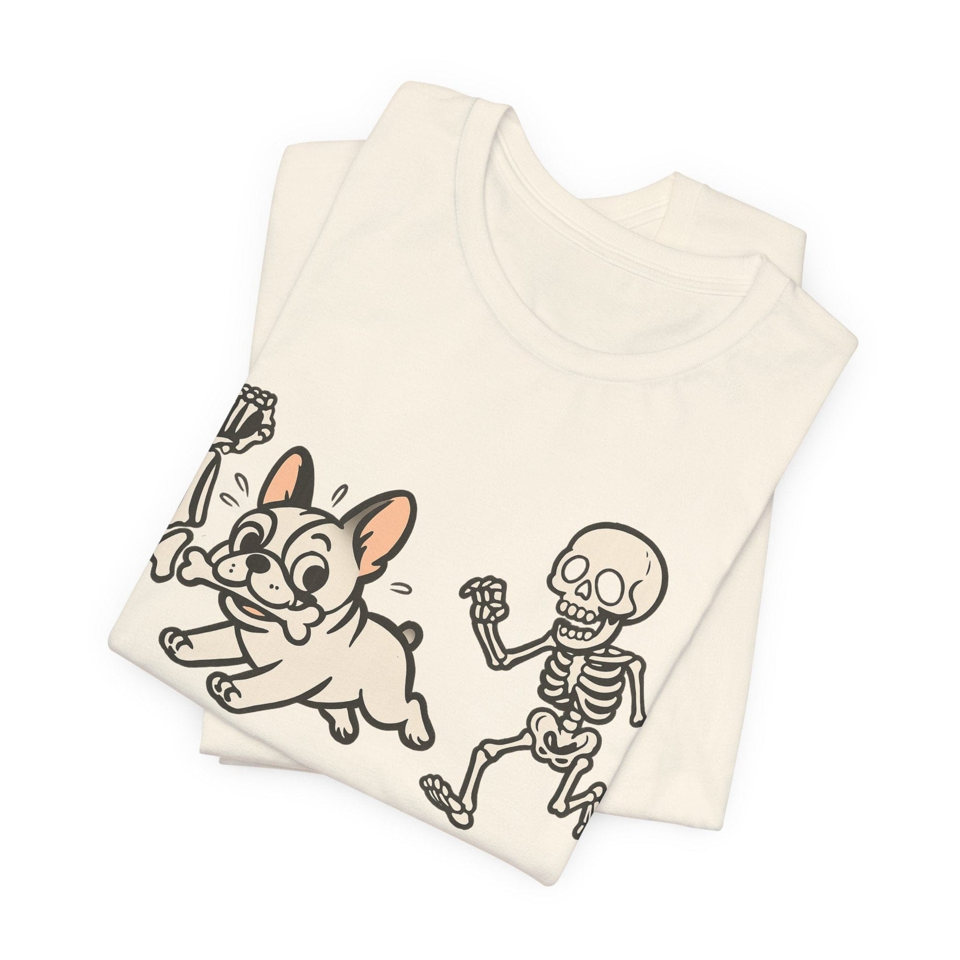 Printify T-Shirt White French Bulldog Grave Robber TShirt
