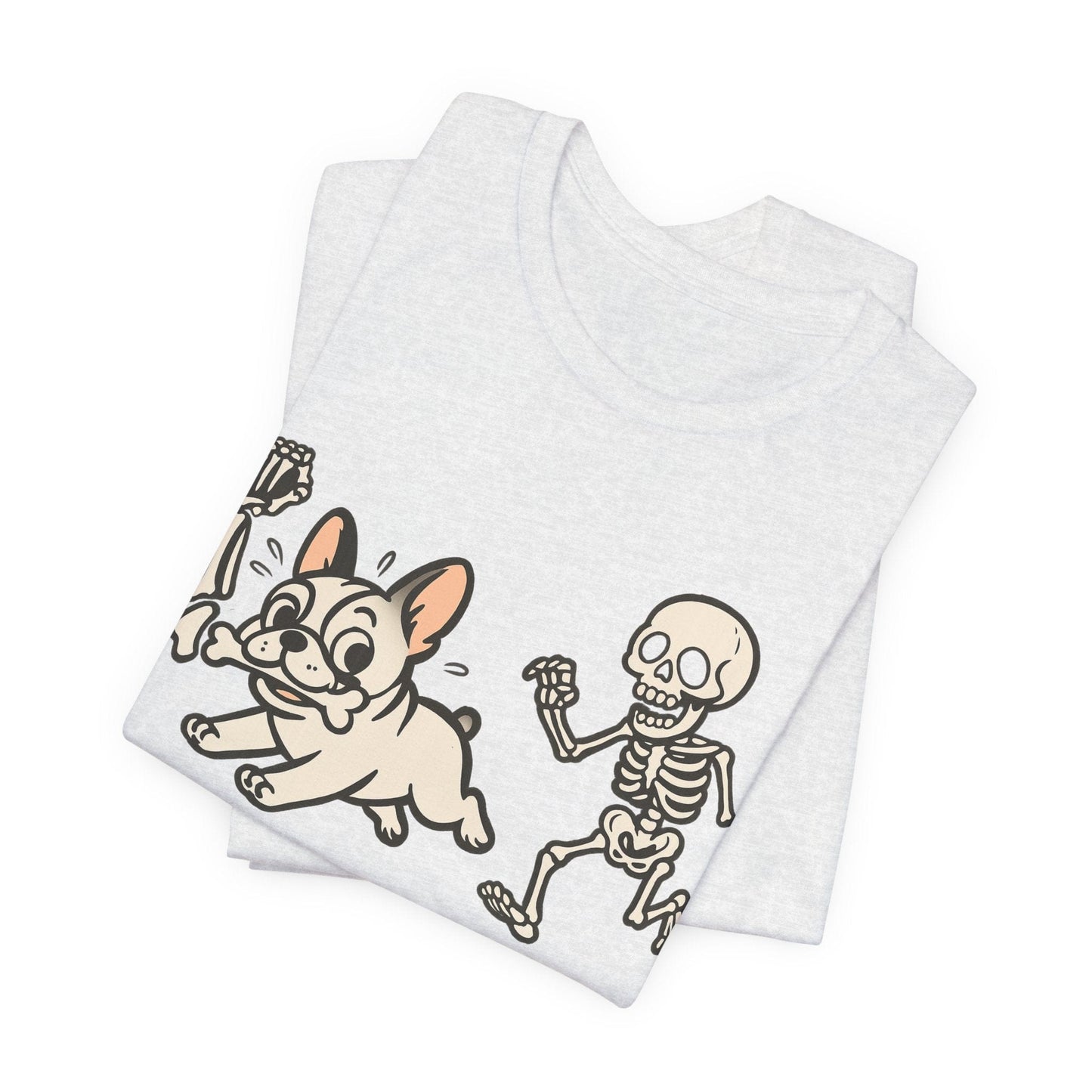 Printify T-Shirt White French Bulldog Grave Robber TShirt