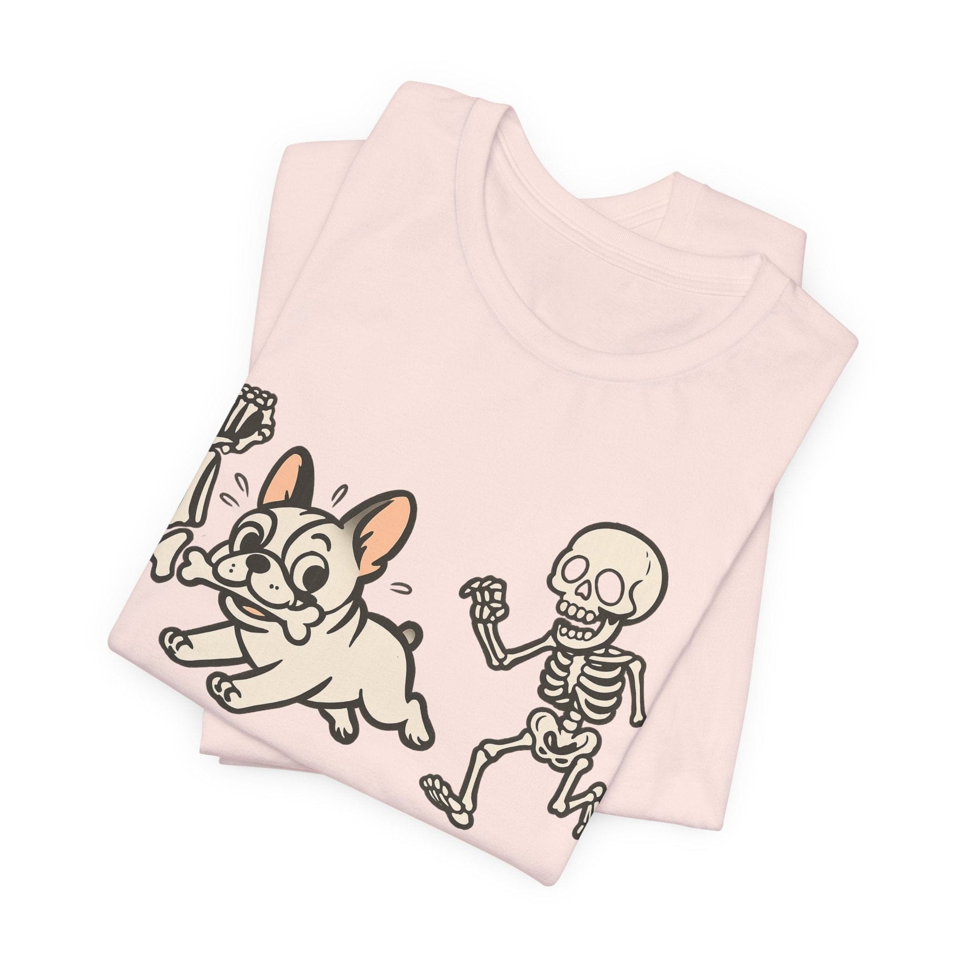 Printify T-Shirt White French Bulldog Grave Robber TShirt