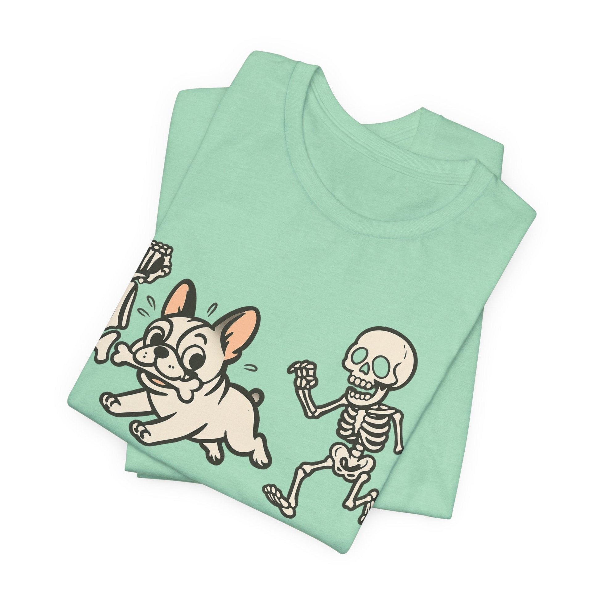 Printify T-Shirt White French Bulldog Grave Robber TShirt