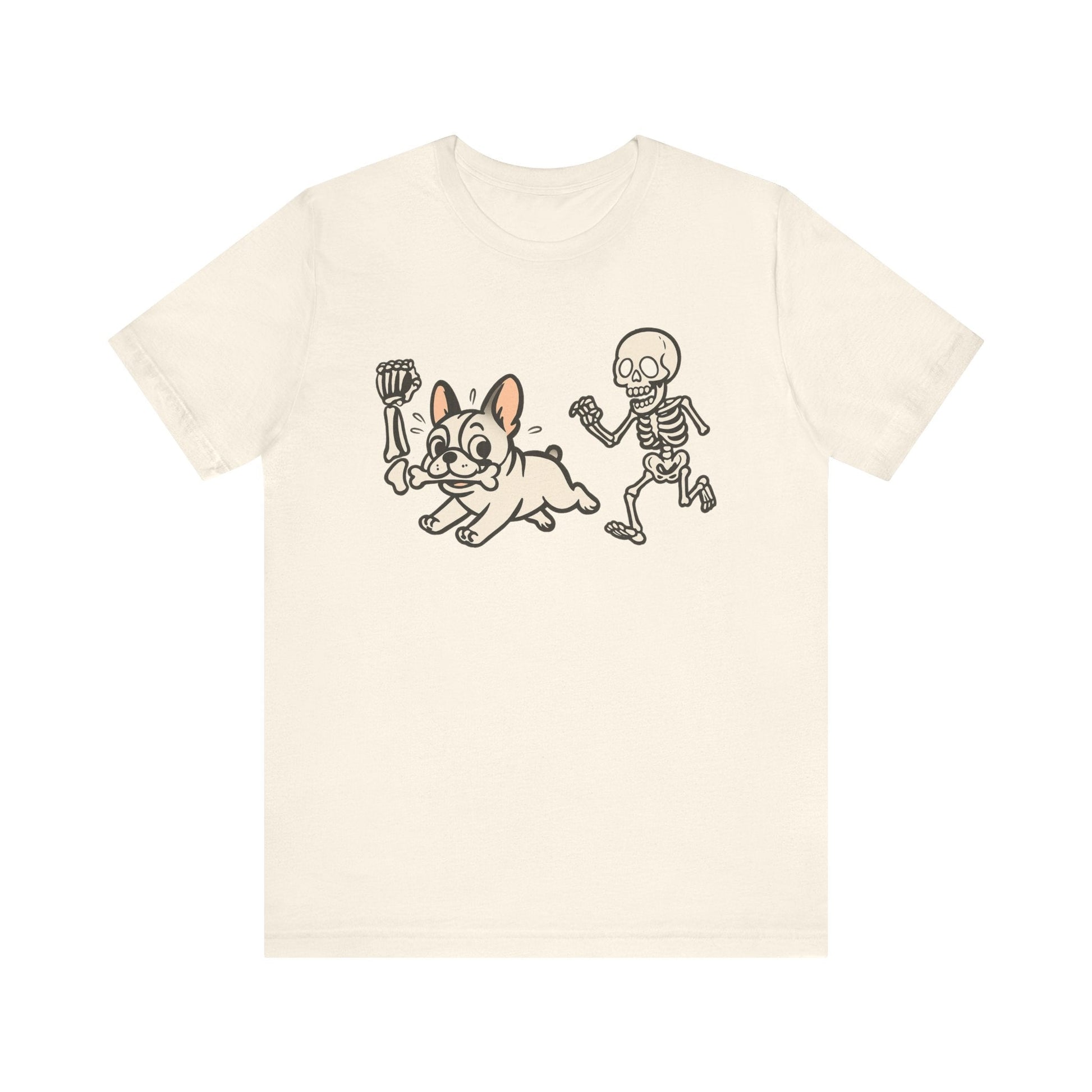 Printify T-Shirt White French Bulldog Grave Robber TShirt