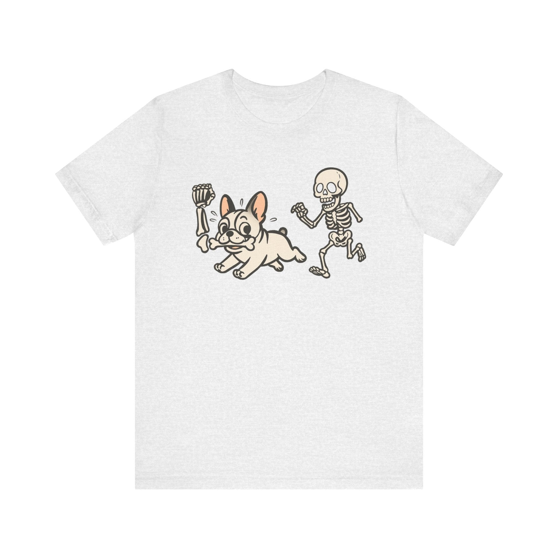 Printify T-Shirt White French Bulldog Grave Robber TShirt