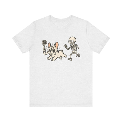 Printify T-Shirt White French Bulldog Grave Robber TShirt