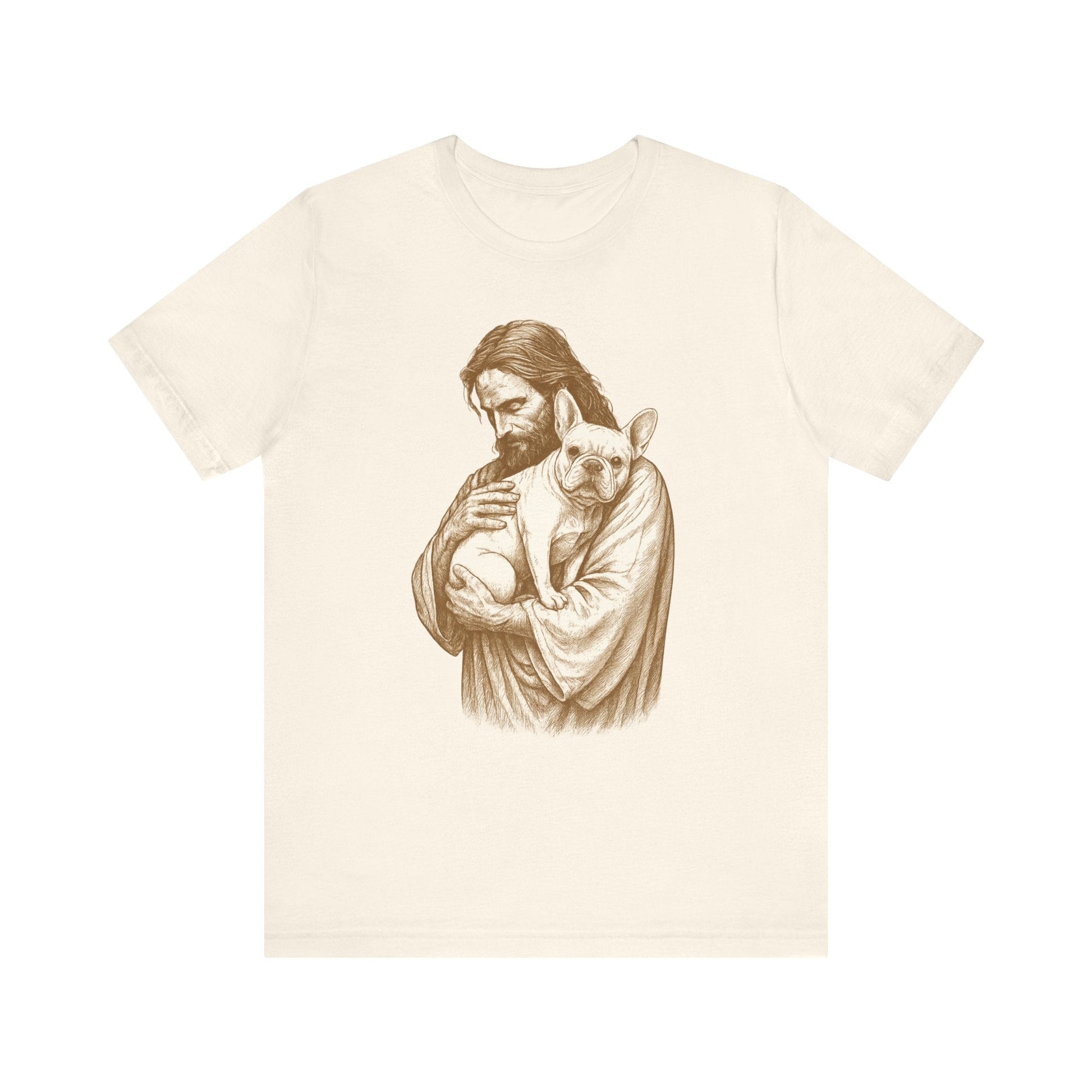 White French Bulldog Jesus TShirt