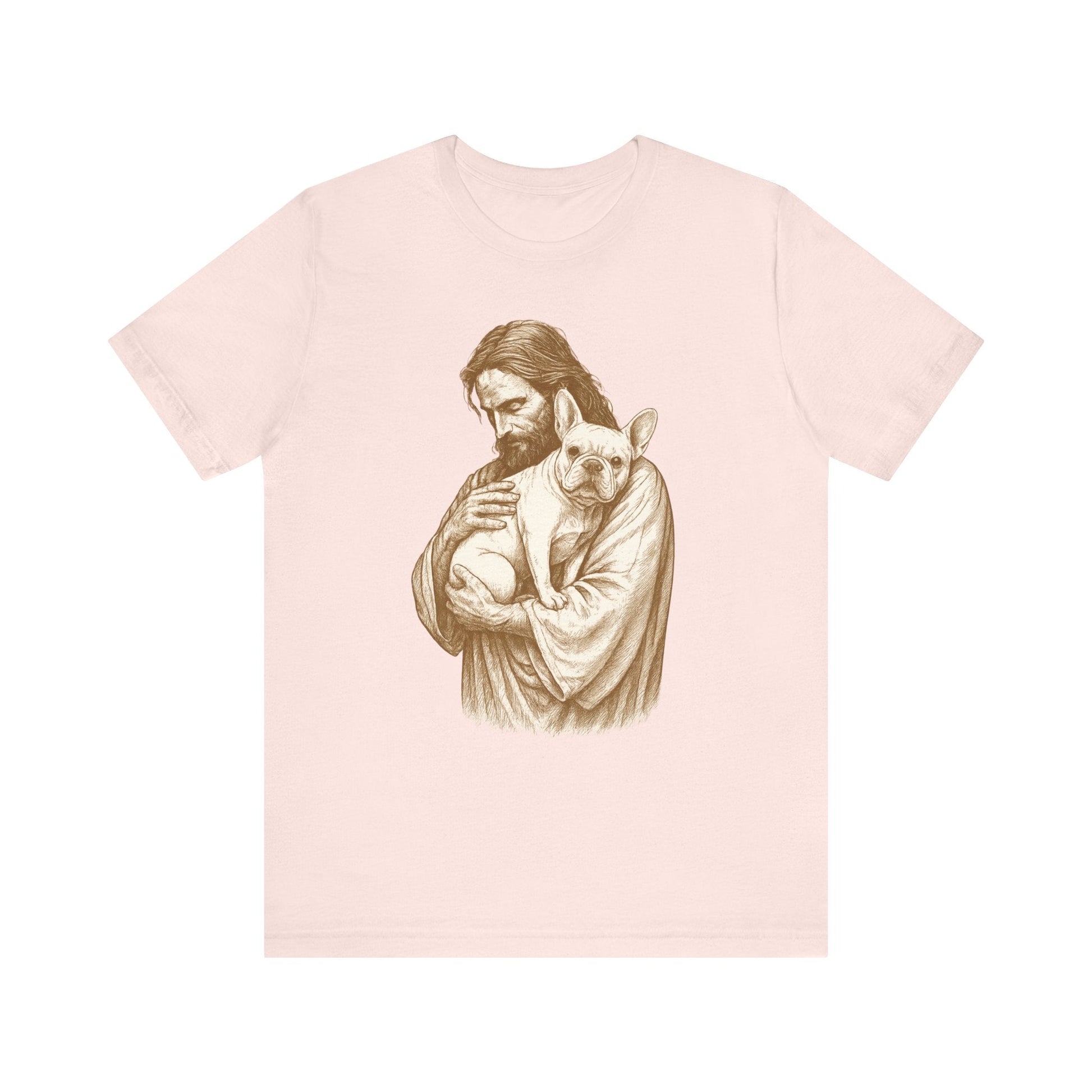 White French Bulldog Jesus TShirt
