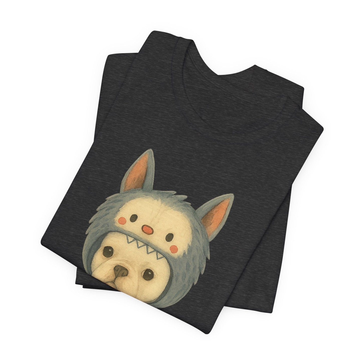 Printify T-Shirt White French Bulldog Little Monster TShirt
