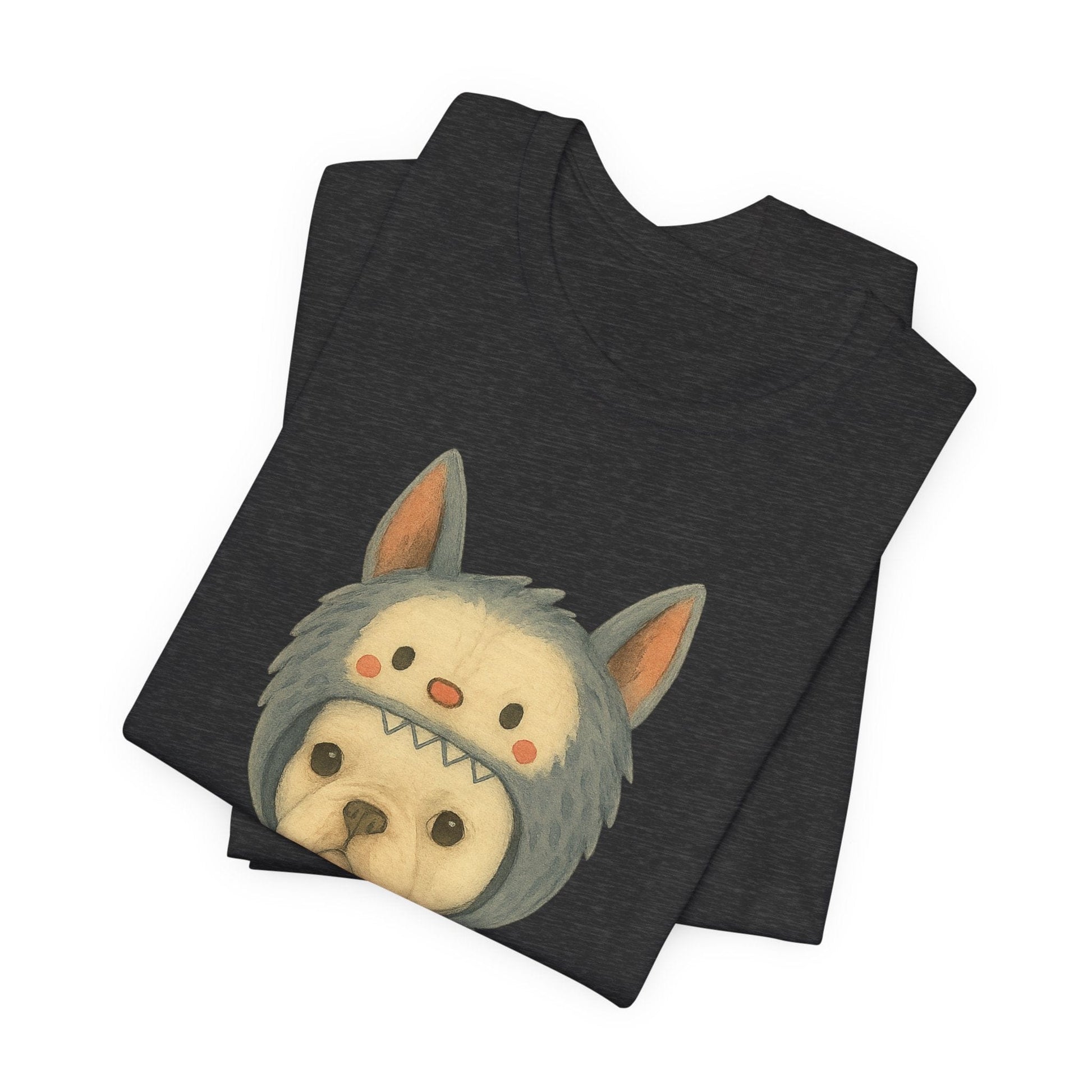 Printify T-Shirt White French Bulldog Little Monster TShirt