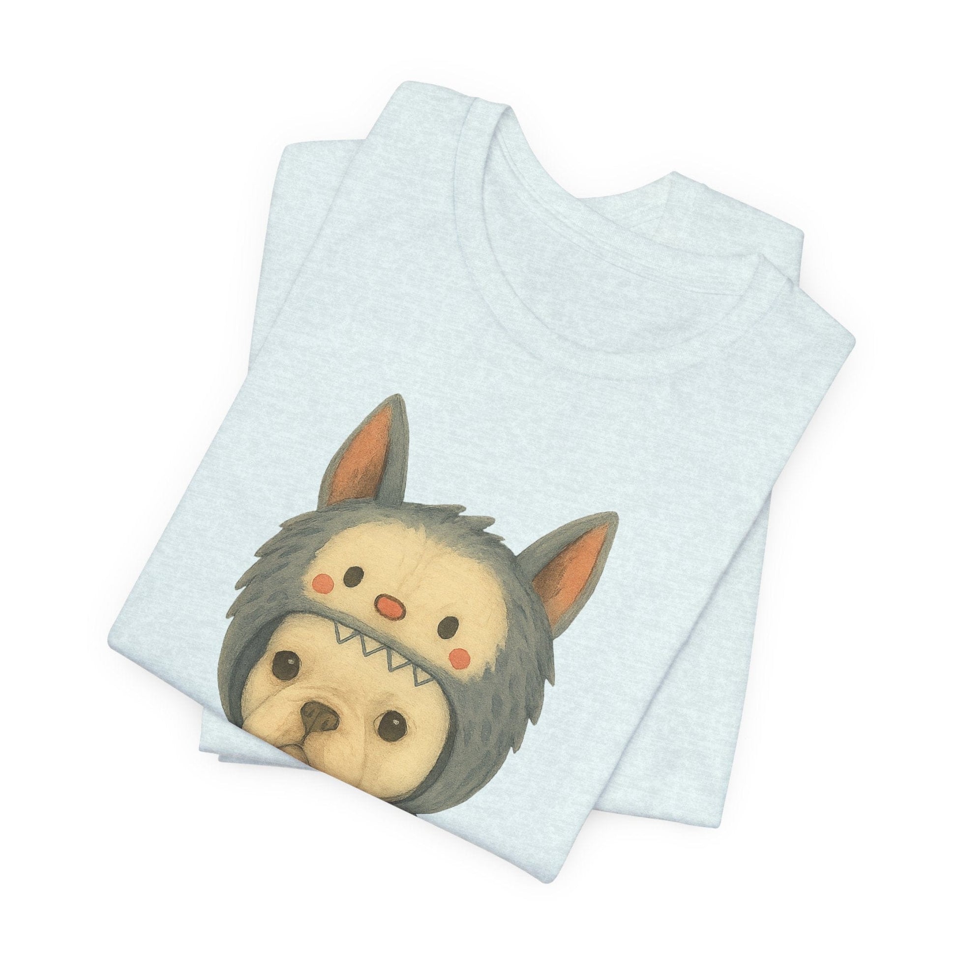 Printify T-Shirt White French Bulldog Little Monster TShirt