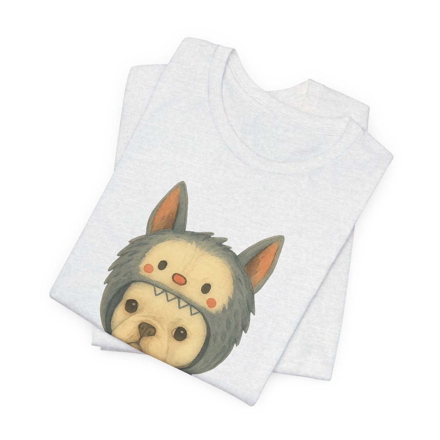 Printify T-Shirt White French Bulldog Little Monster TShirt