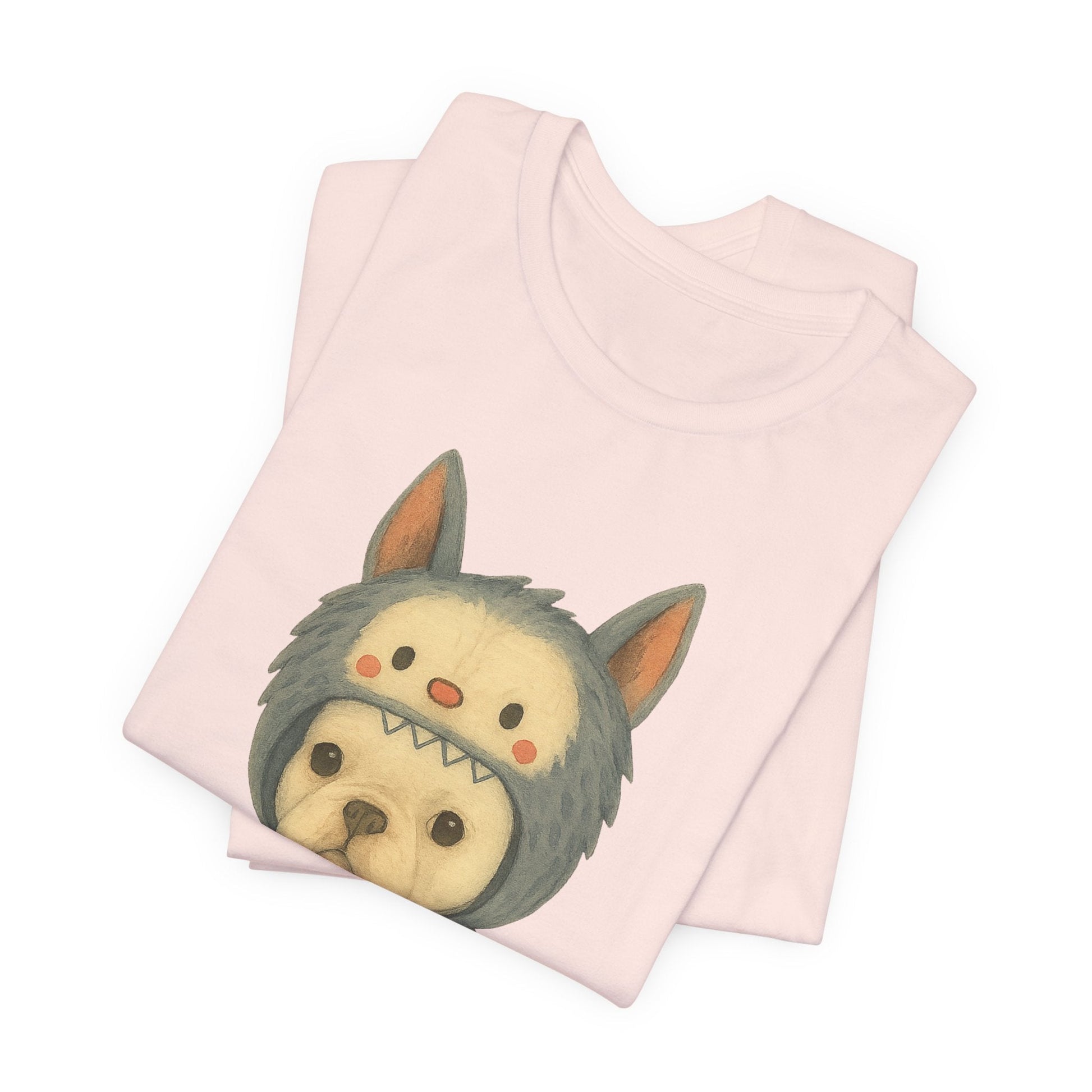 Printify T-Shirt White French Bulldog Little Monster TShirt