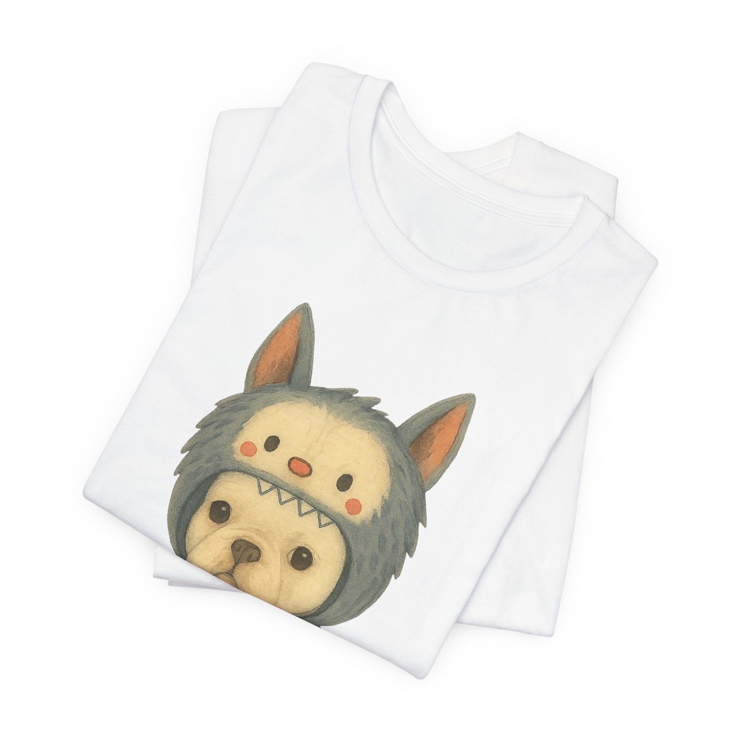 Printify T-Shirt White French Bulldog Little Monster TShirt