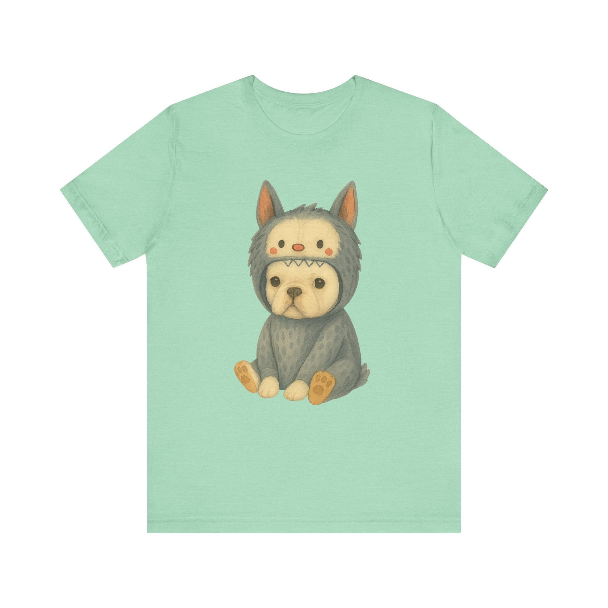 Printify T-Shirt White French Bulldog Little Monster TShirt