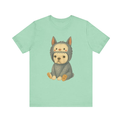 Printify T-Shirt White French Bulldog Little Monster TShirt