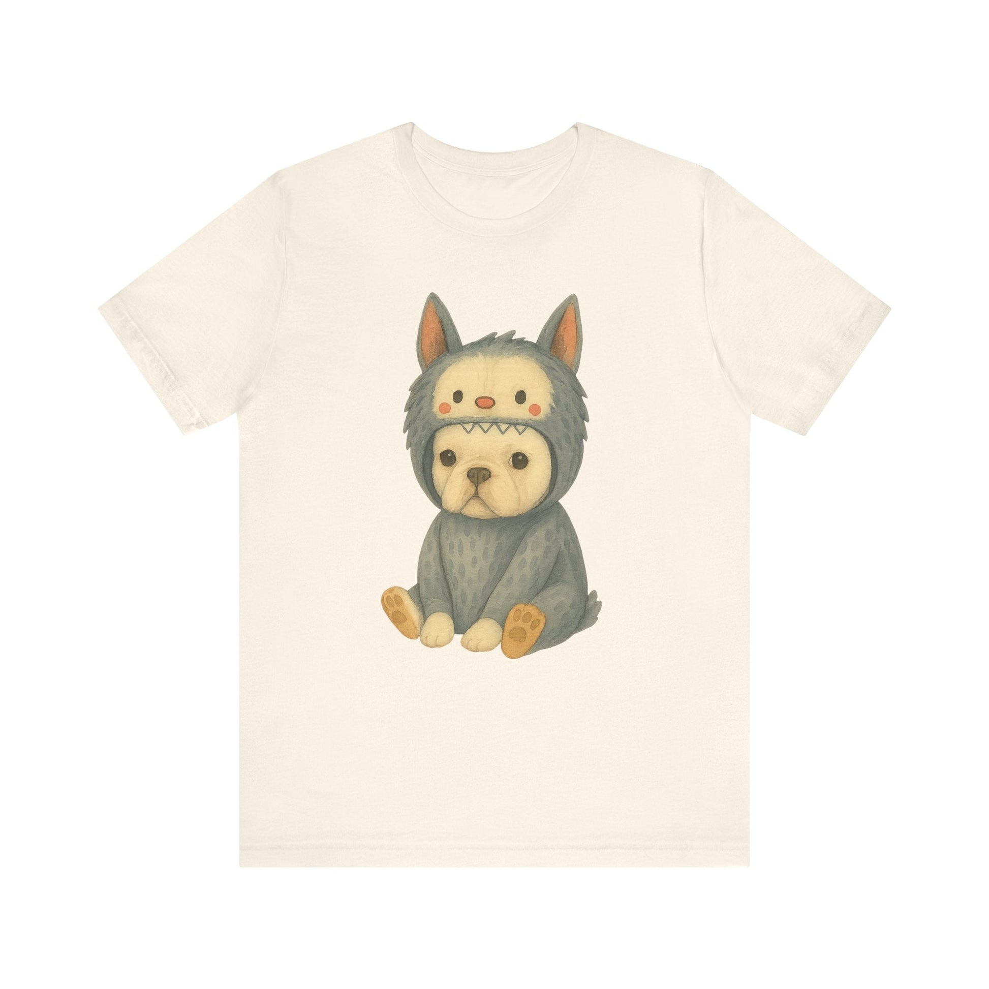 Printify T-Shirt White French Bulldog Little Monster TShirt