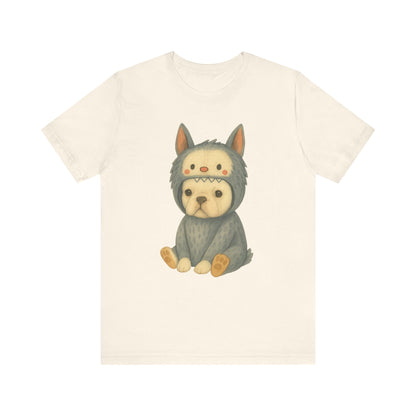 Printify T-Shirt White French Bulldog Little Monster TShirt