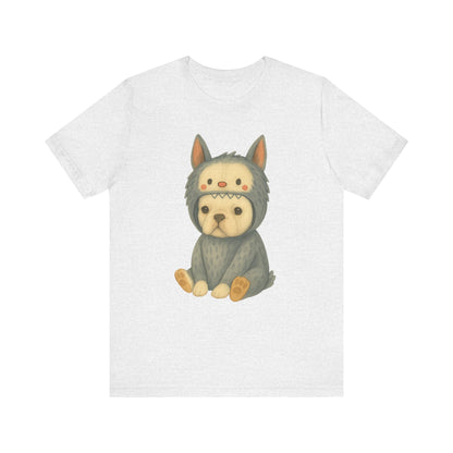 Printify T-Shirt White French Bulldog Little Monster TShirt