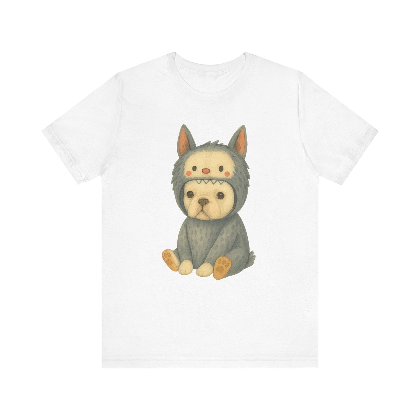 Printify T-Shirt White French Bulldog Little Monster TShirt