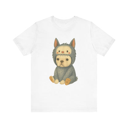 Printify T-Shirt White French Bulldog Little Monster TShirt