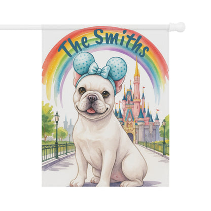 Printify Garden Flag White French Bulldog Magical Kingdom Garden Flag