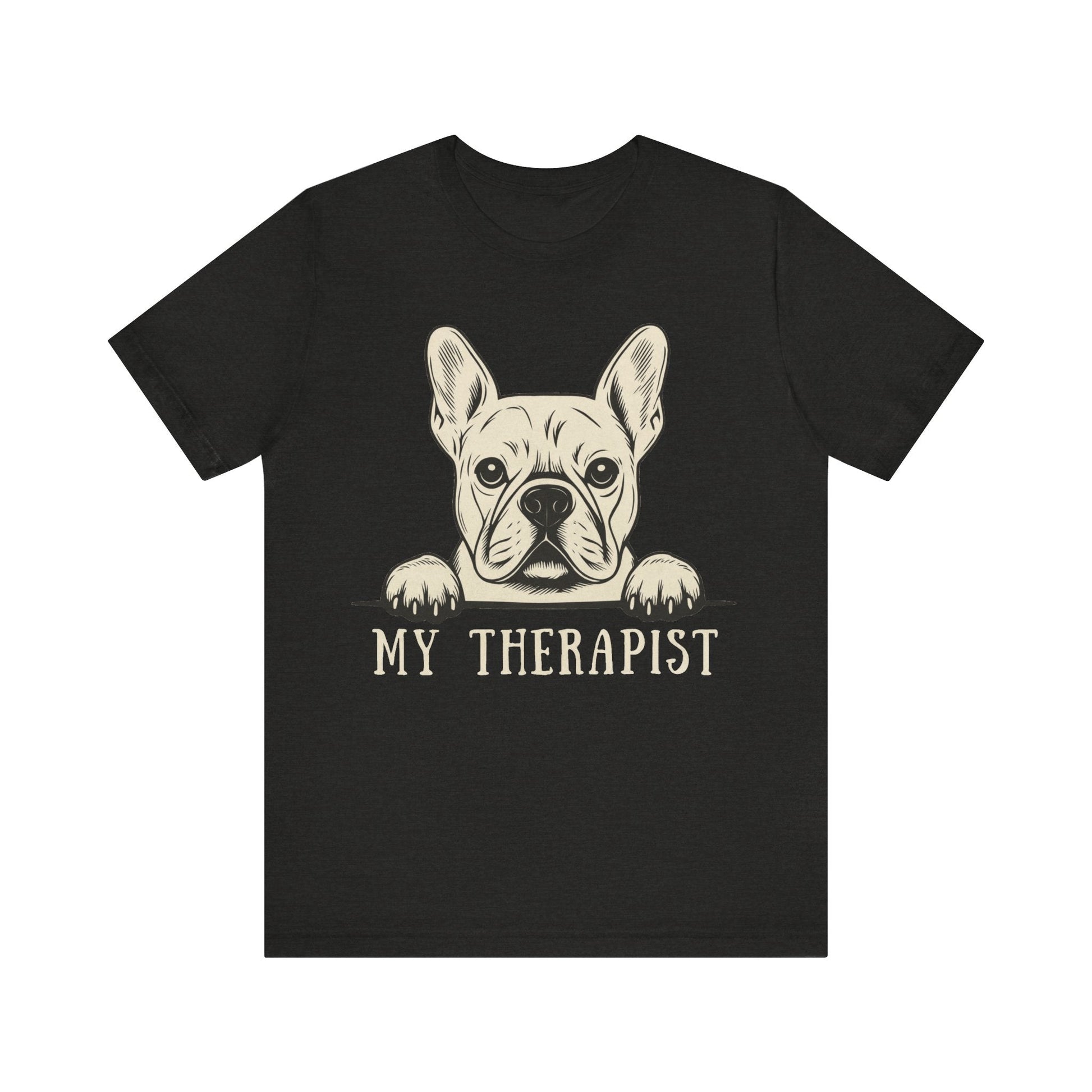 Printify T-Shirt White French Bulldog My Therapist TShirt