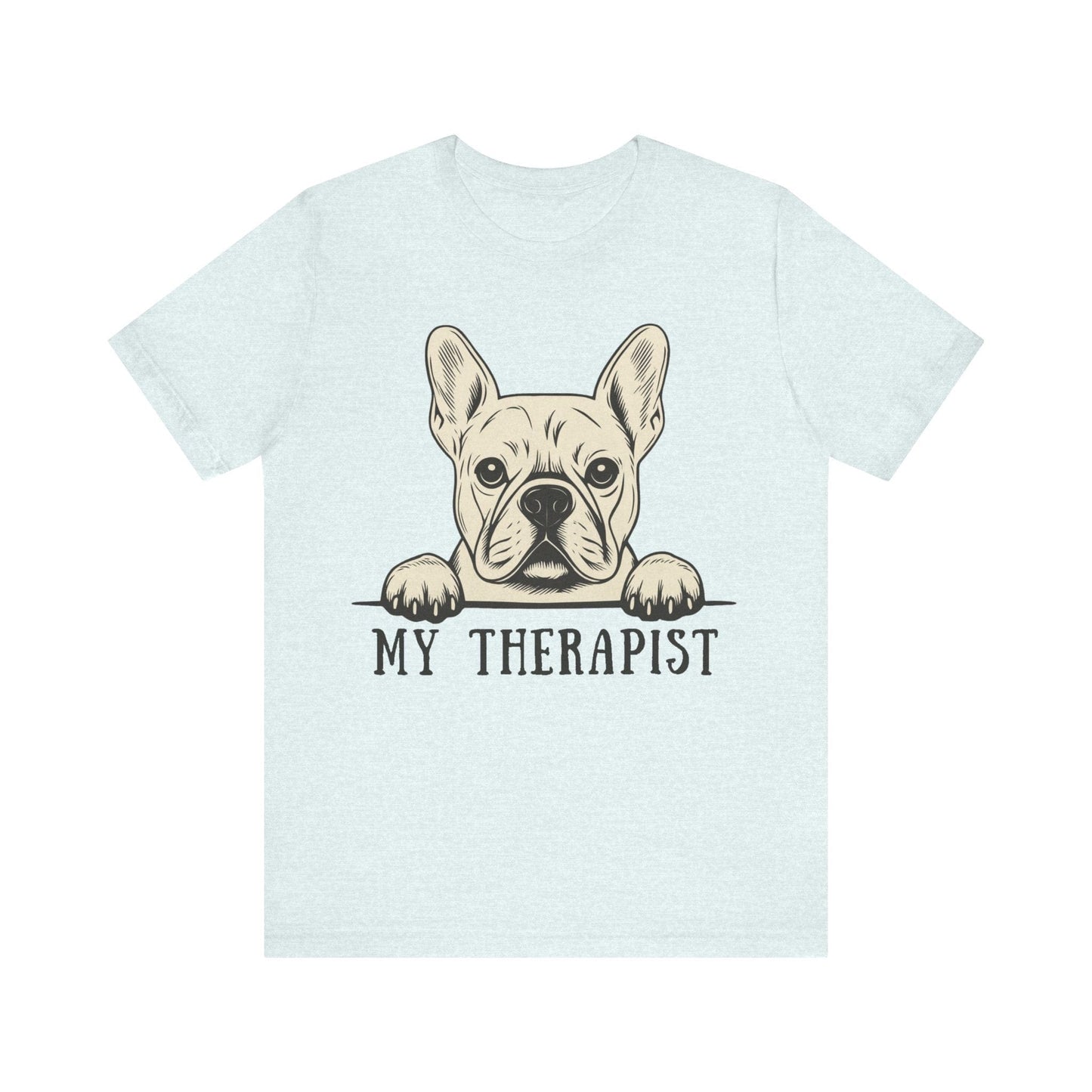 Printify T-Shirt White French Bulldog My Therapist TShirt