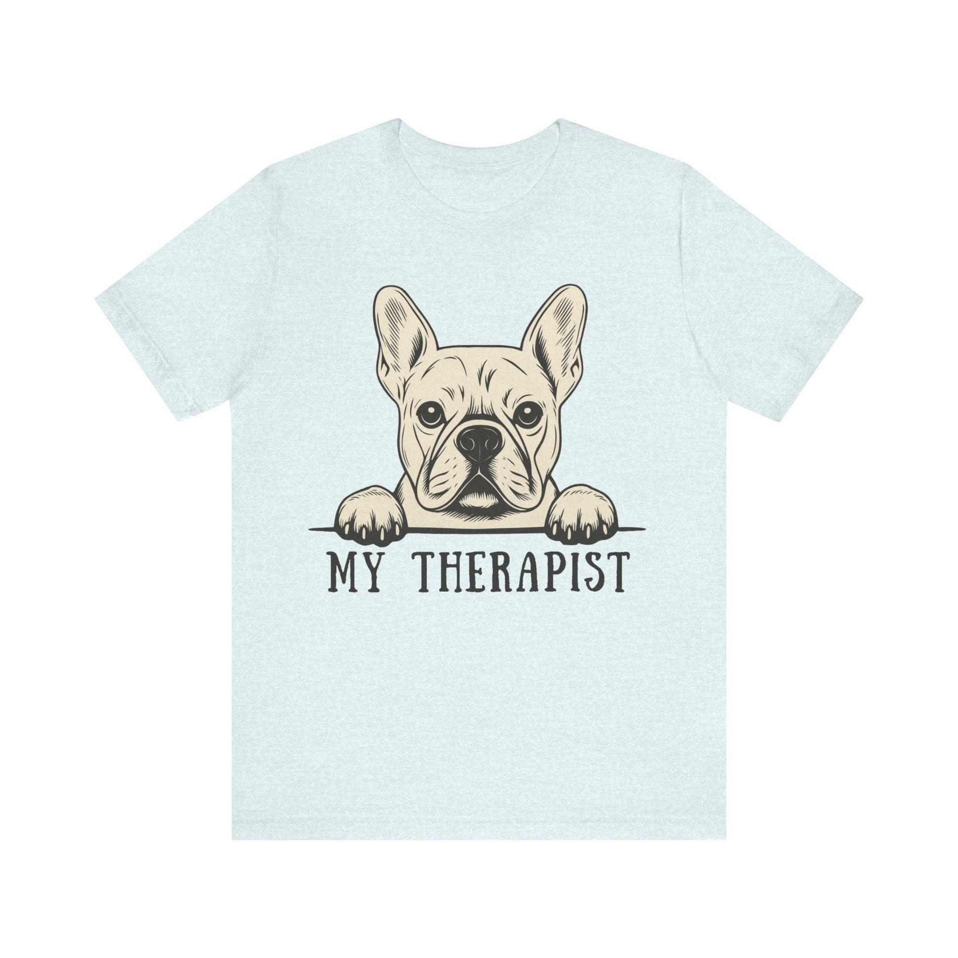 Printify T-Shirt White French Bulldog My Therapist TShirt