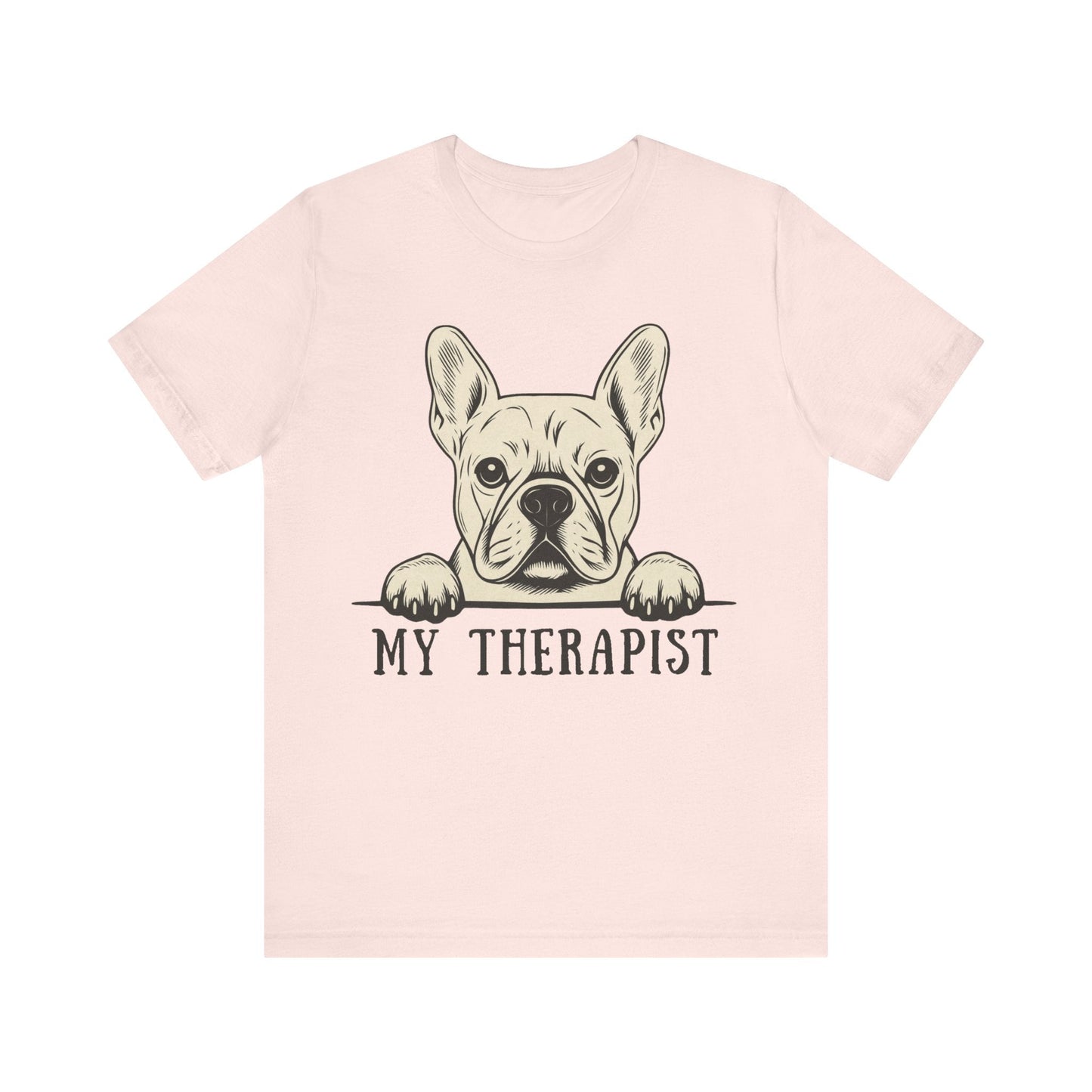 Printify T-Shirt White French Bulldog My Therapist TShirt