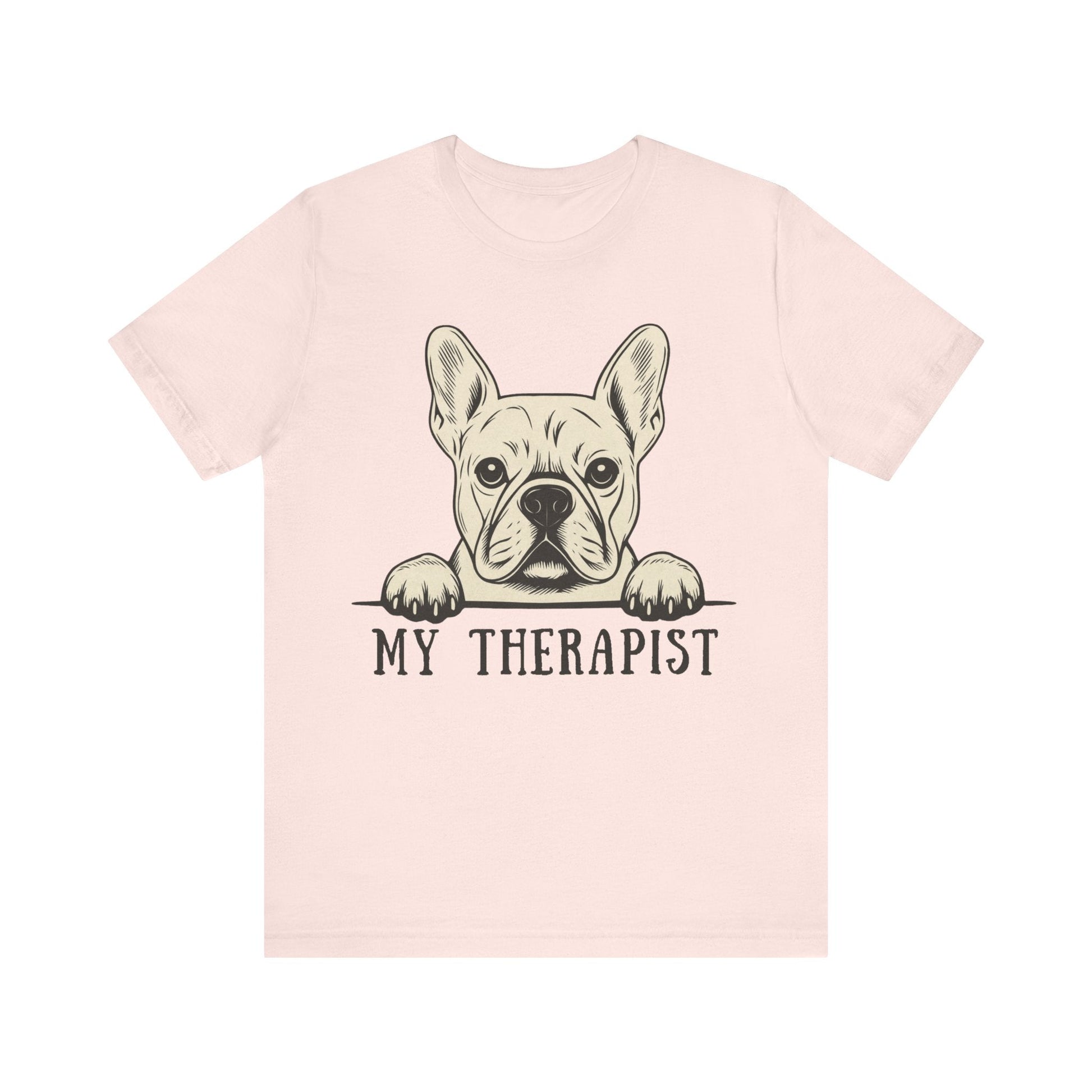 Printify T-Shirt White French Bulldog My Therapist TShirt