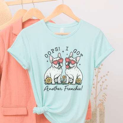 Printify T-Shirt White French Bulldog Oops TShirt