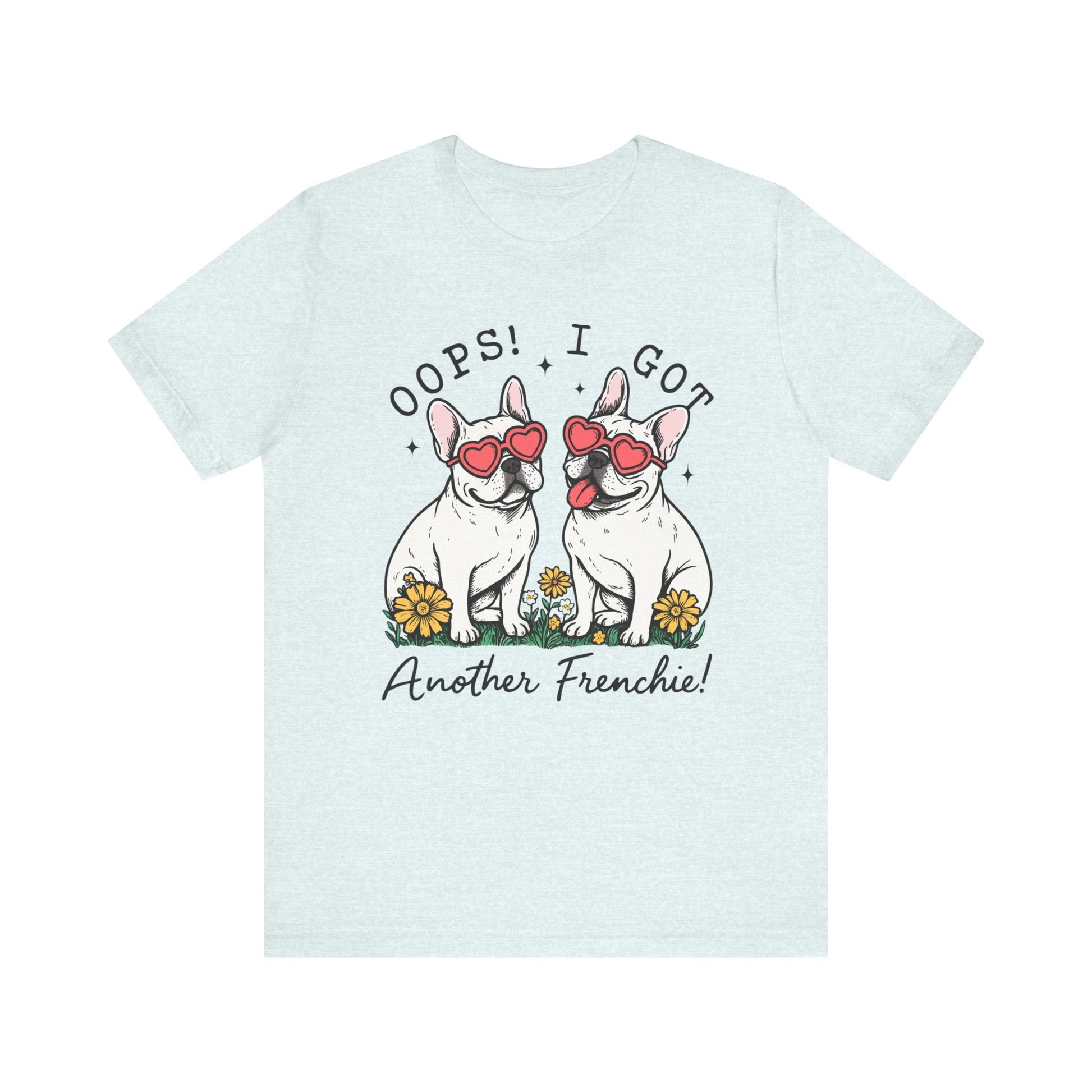 Printify T-Shirt White French Bulldog Oops TShirt