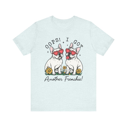 Printify T-Shirt White French Bulldog Oops TShirt