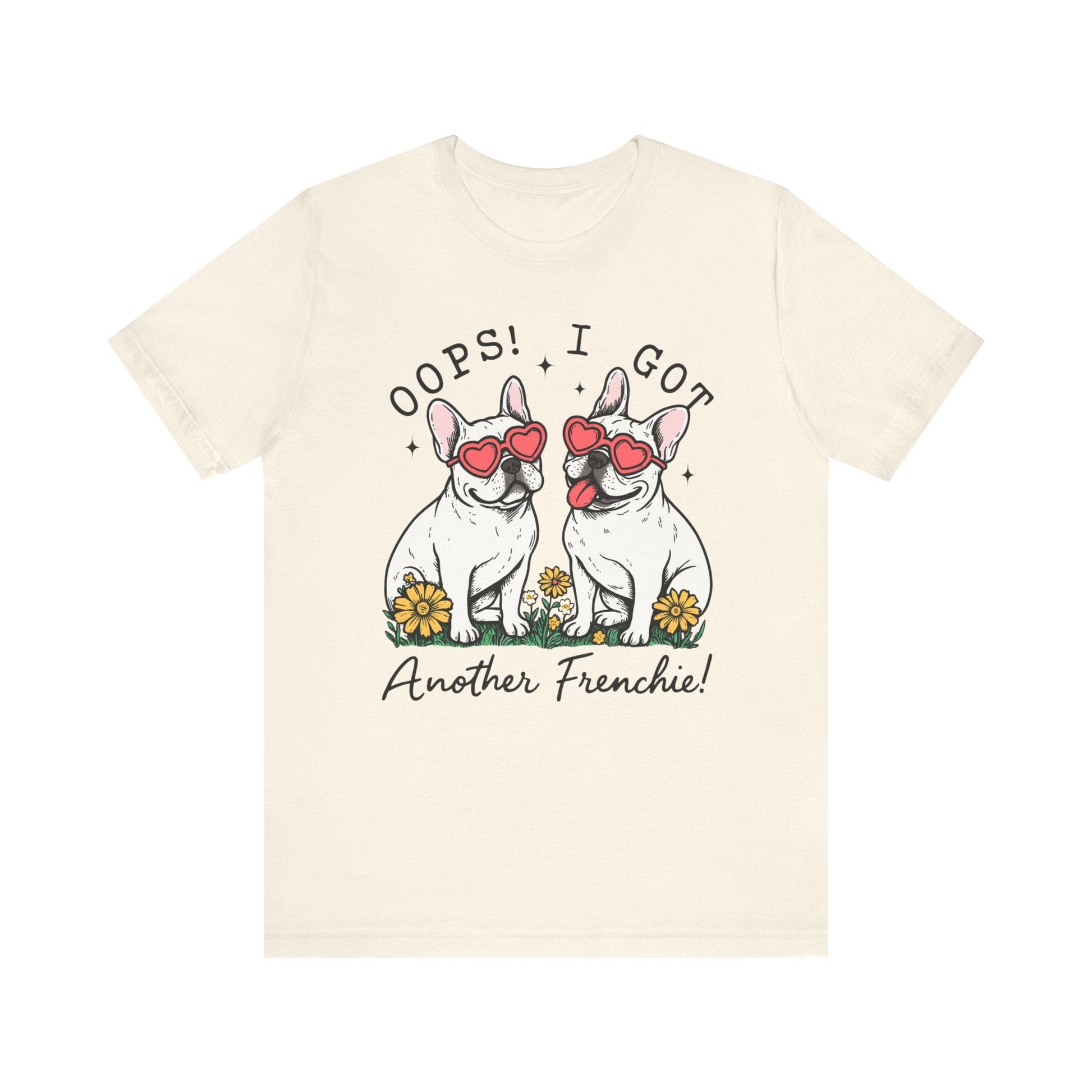 Printify T-Shirt White French Bulldog Oops TShirt