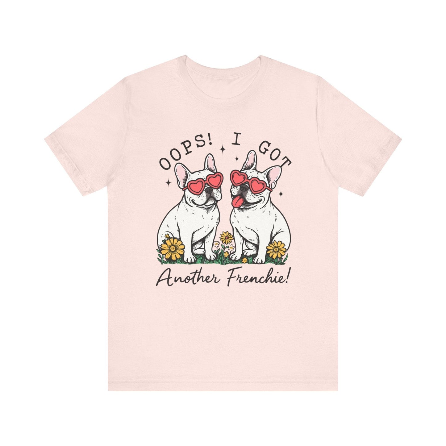 Printify T-Shirt White French Bulldog Oops TShirt