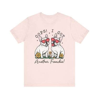 Printify T-Shirt White French Bulldog Oops TShirt