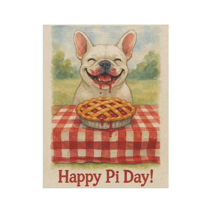 White French Bulldog Pi Day Garden Flag