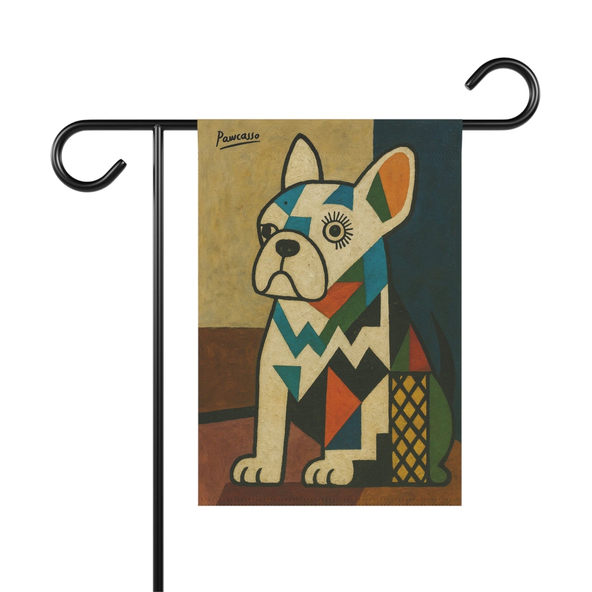 White French Bulldog Picasso Garden Flag
