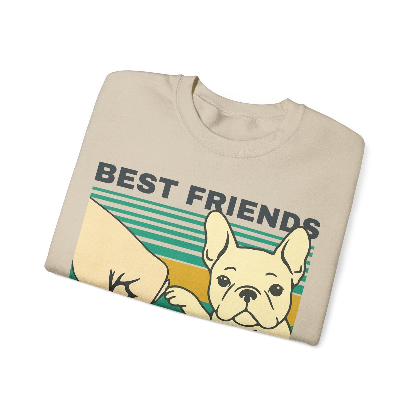 White Frenchie Besties Sweatshirt