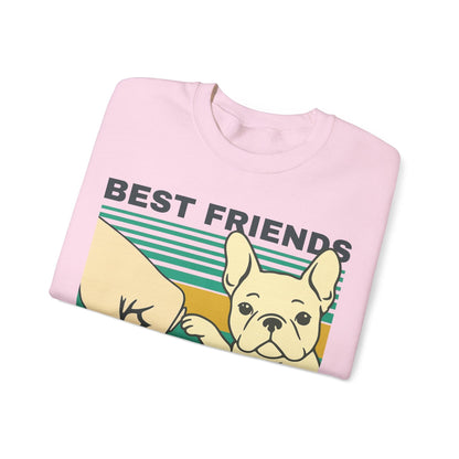 White Frenchie Besties Sweatshirt