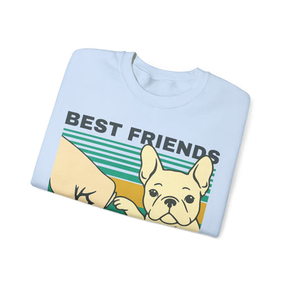 White Frenchie Besties Sweatshirt
