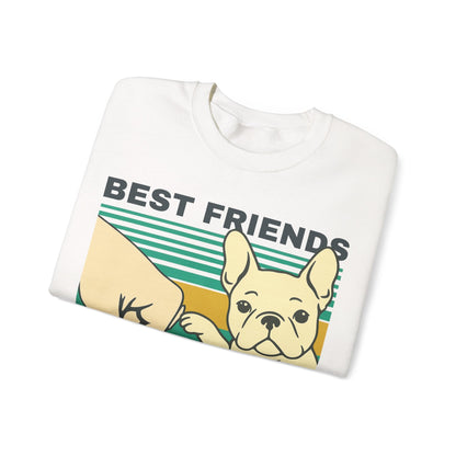 White Frenchie Besties Sweatshirt
