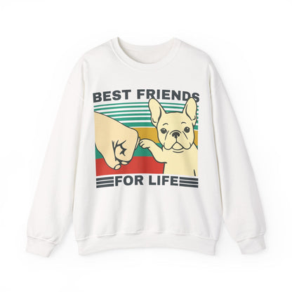 White Frenchie Besties Sweatshirt