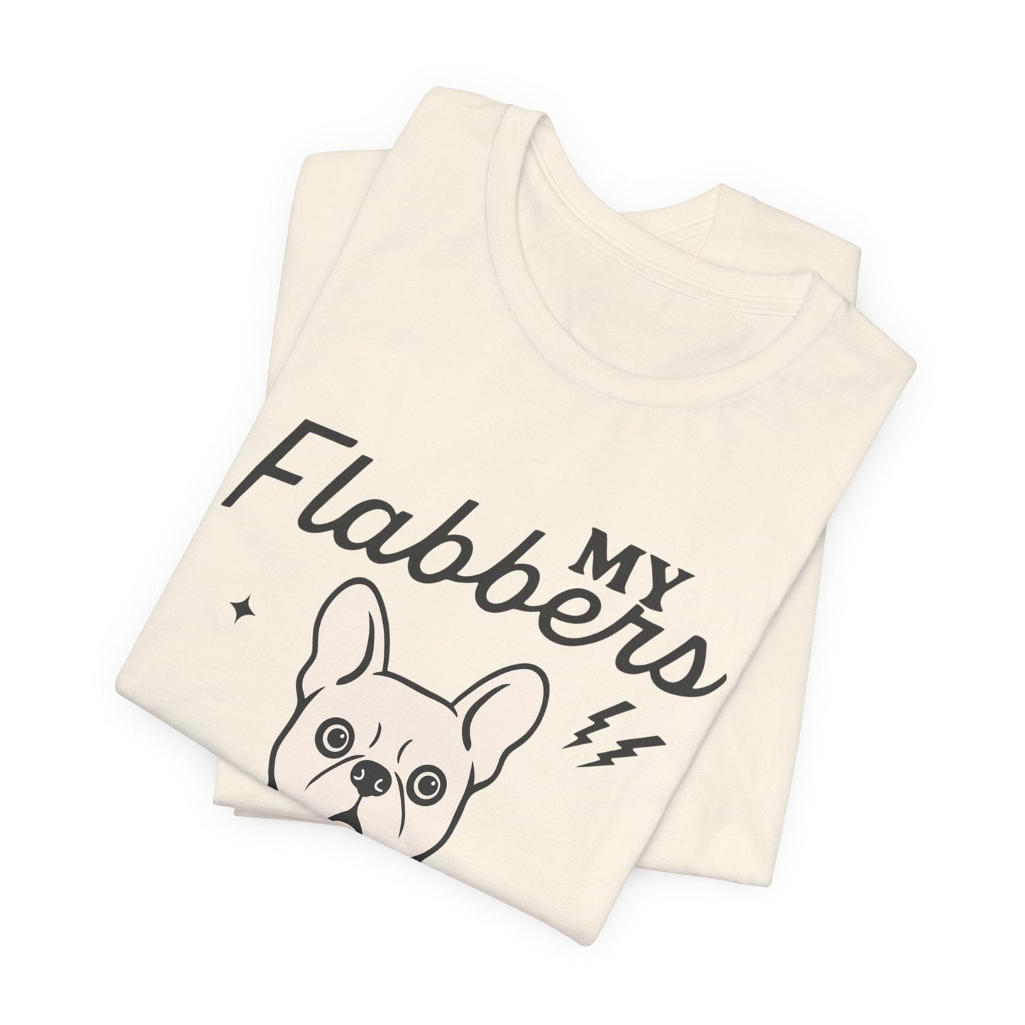 White Frenchie Flabbergasted Tshirt
