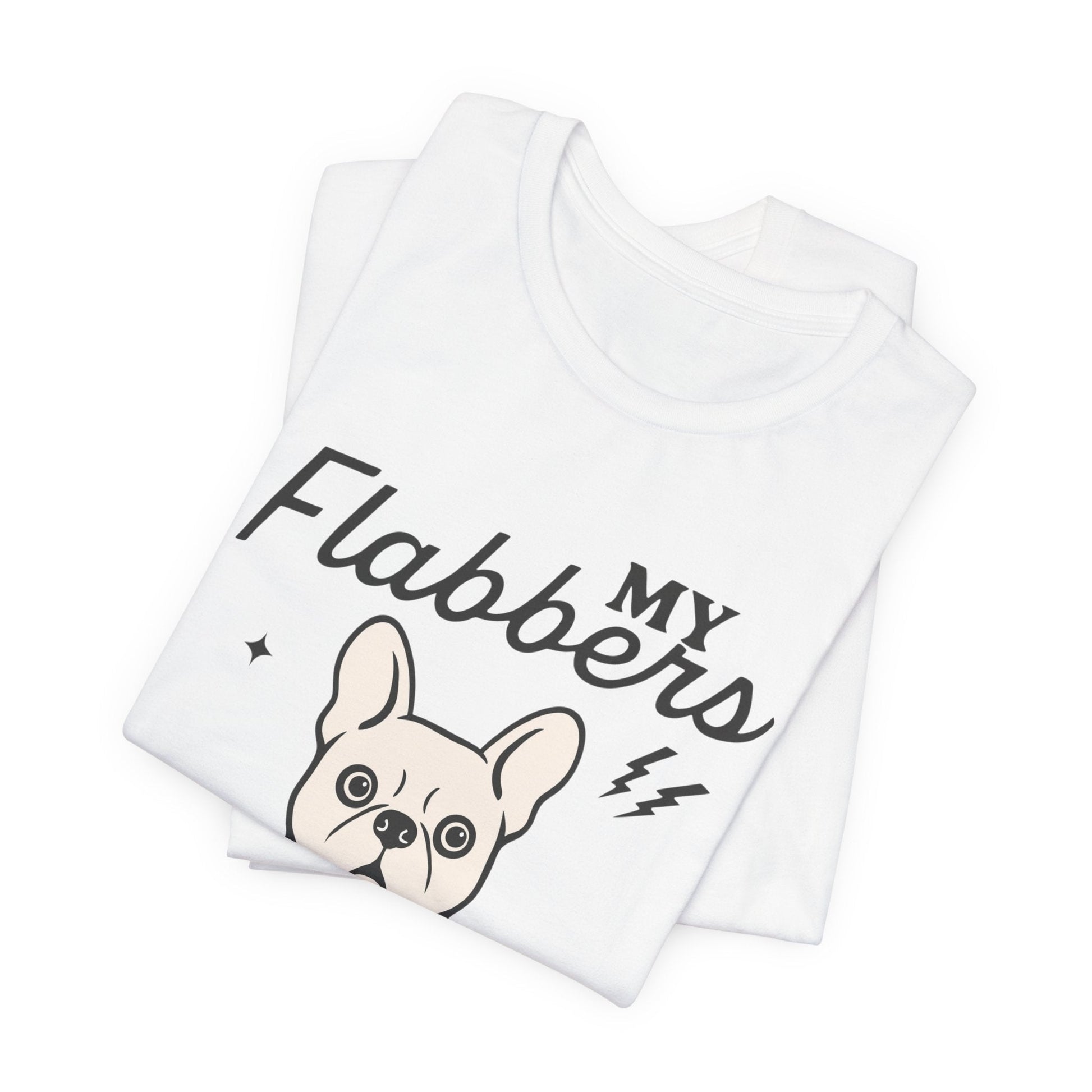 White Frenchie Flabbergasted Tshirt