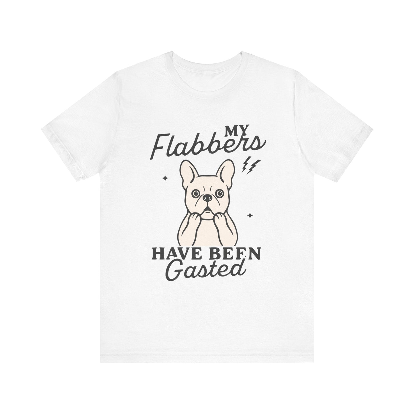White Frenchie Flabbergasted Tshirt