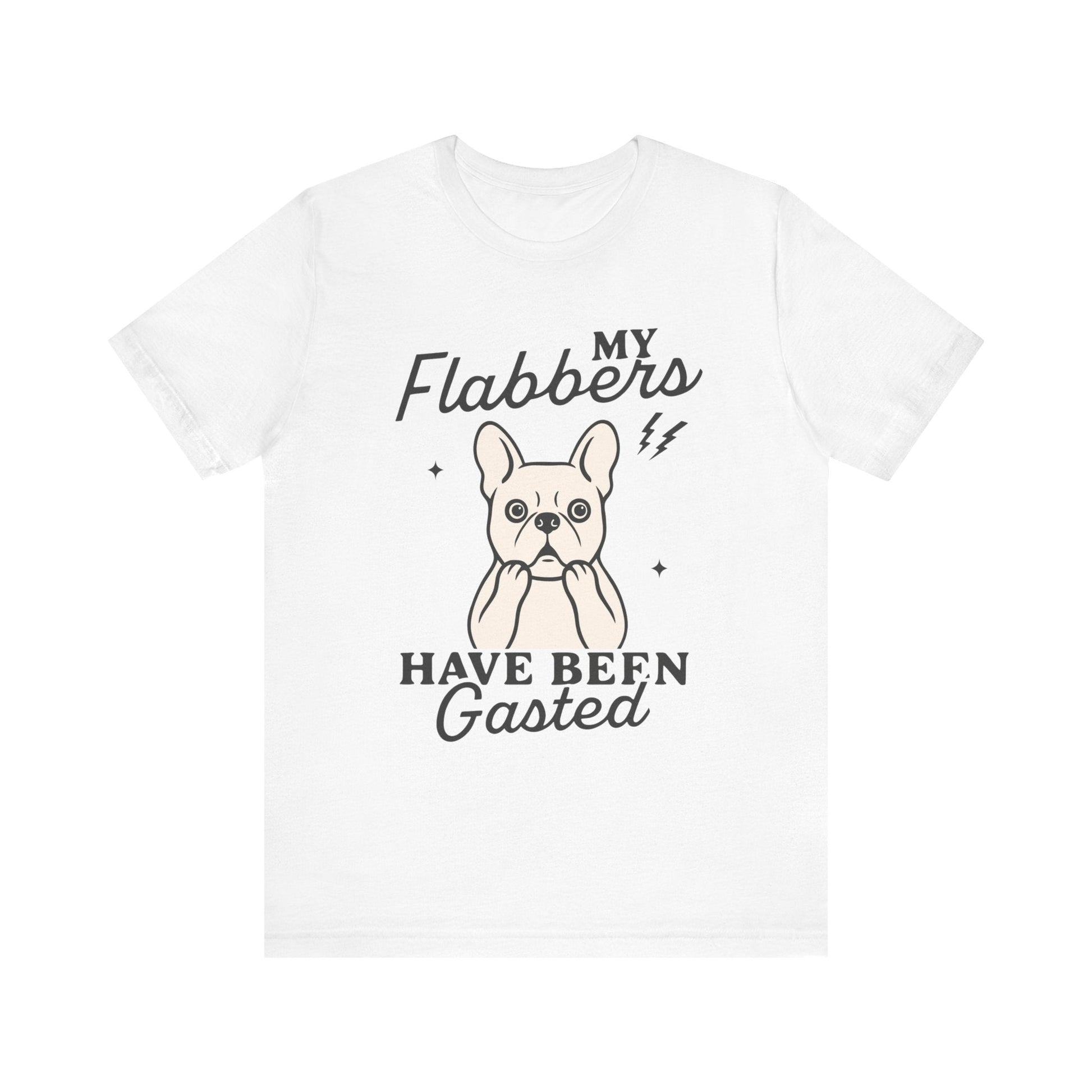 White Frenchie Flabbergasted Tshirt