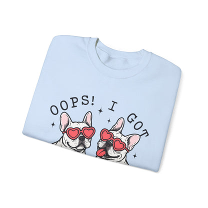 White Frenchie Oops Sweatshirt